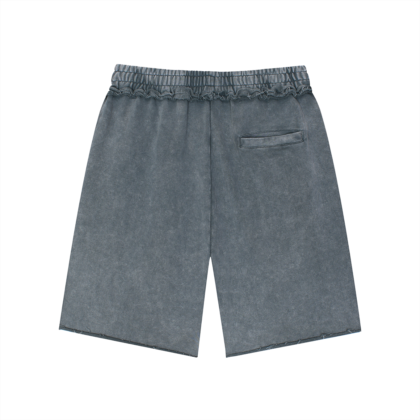 Convenient Chaos Mineral Wash Raw Edge Shorts