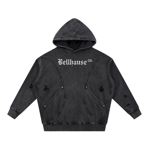 BellhauseCo. Distressed Hoodie