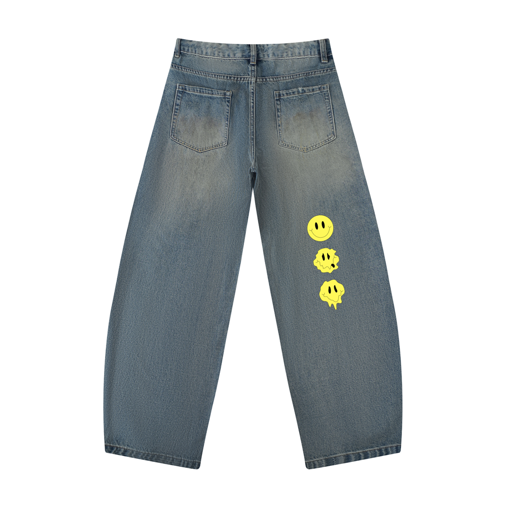 Hypnotic Raver Distressed Barrel Leg Jeans