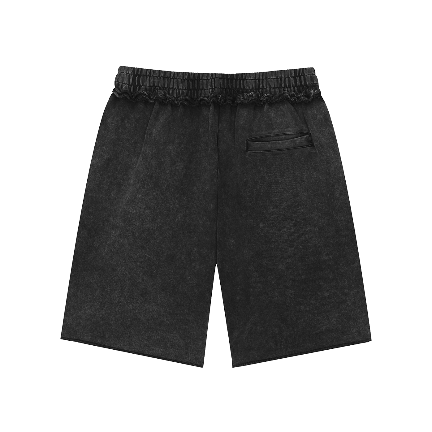 Convenient Chaos Mineral Wash Raw Edge Shorts