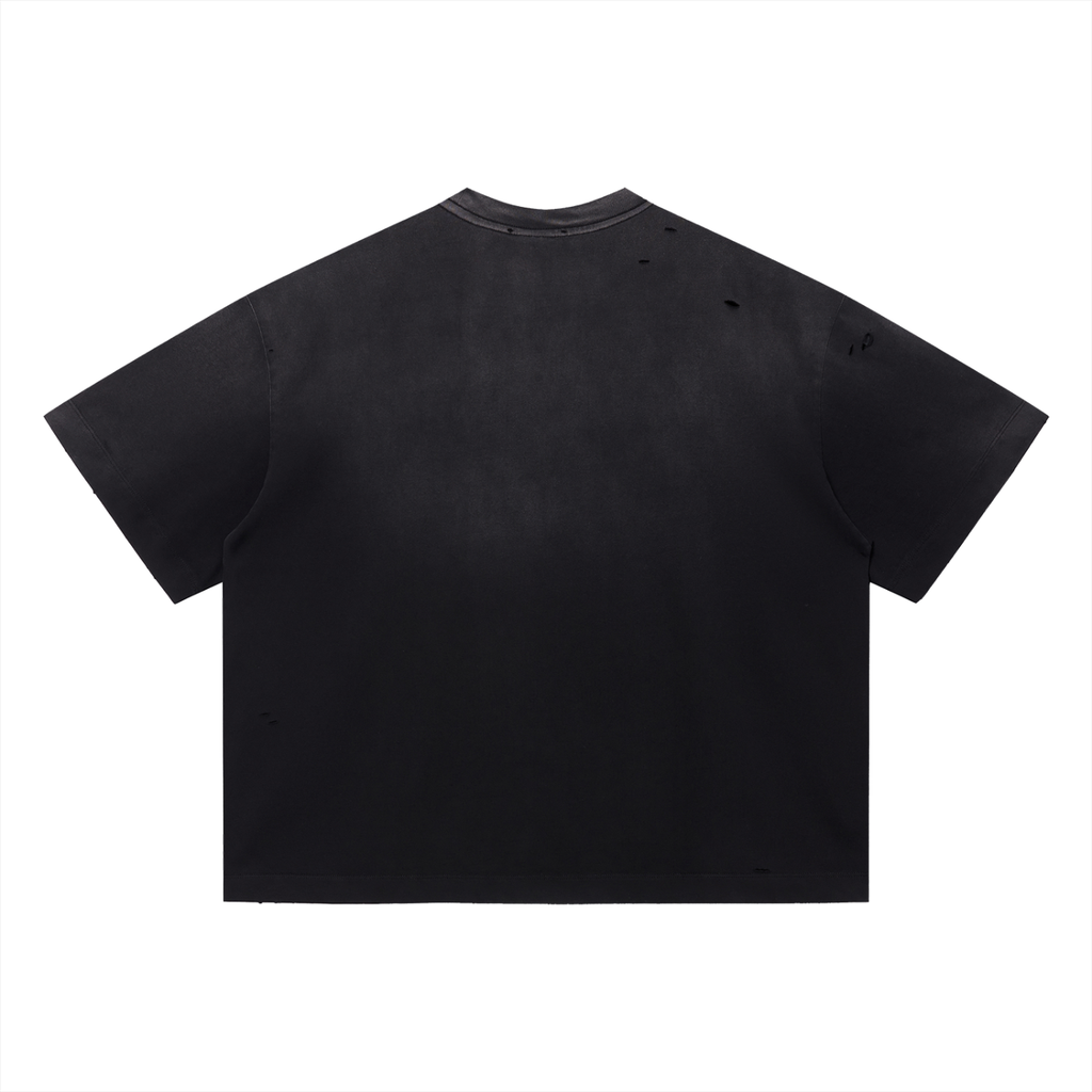 Distressed Chains Boxy Tee