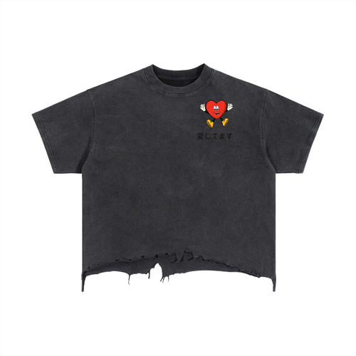 Aishitemasu Vintage Wash Distressed Hem