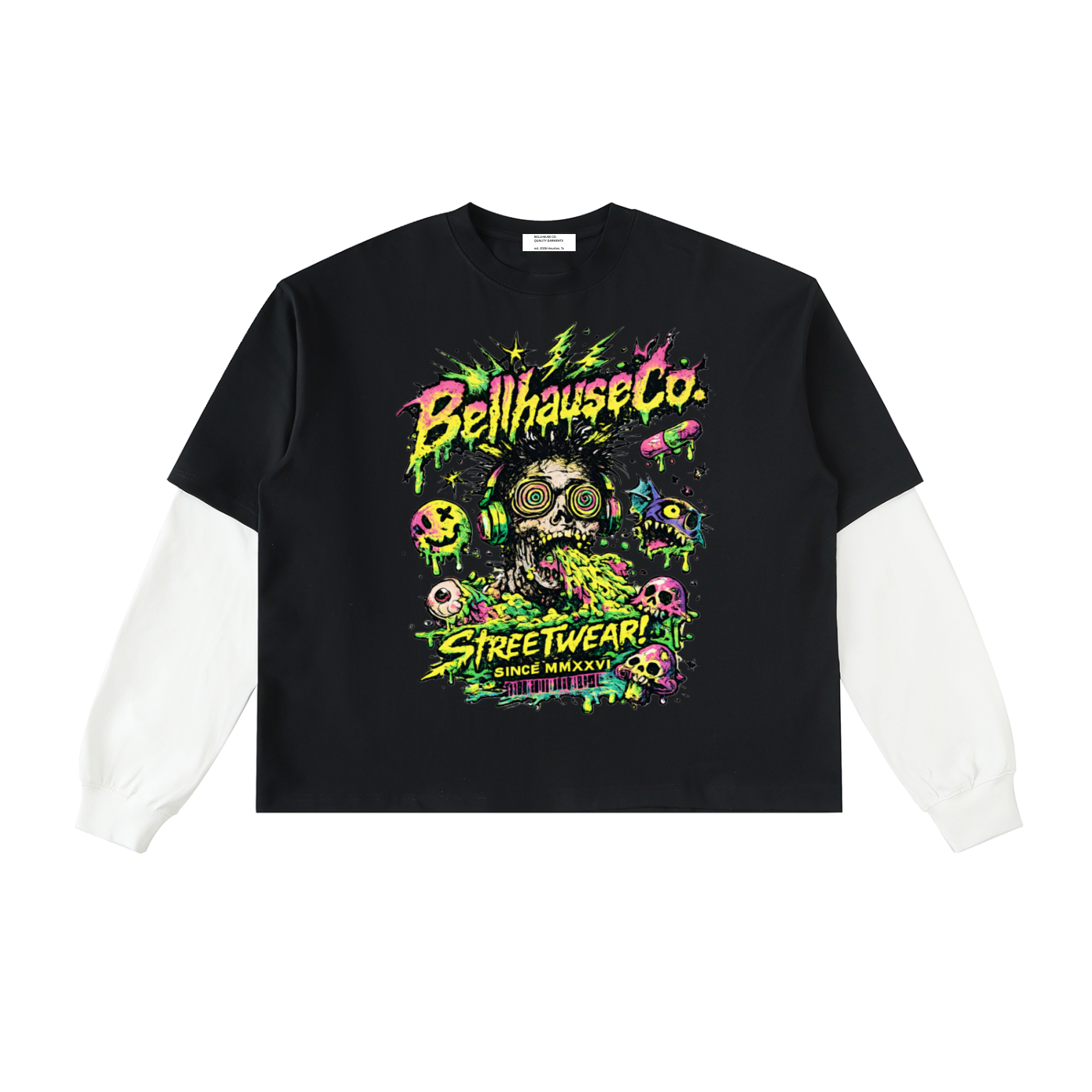 Hypnotic Raver Layered Contrast Long Sleeve