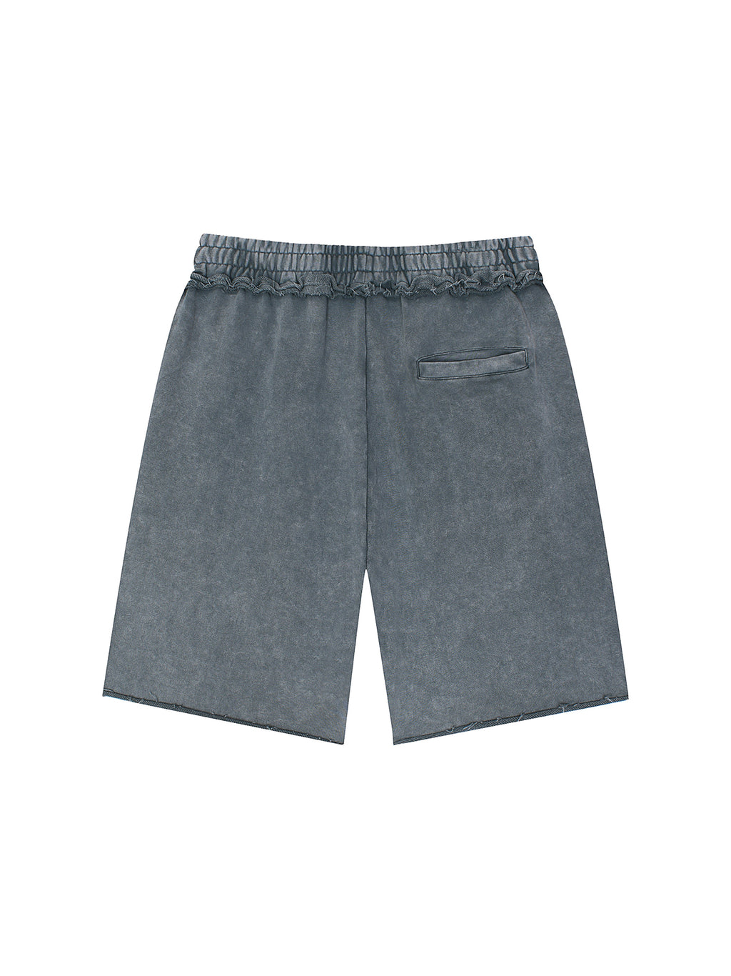 Convenient Chaos Mineral Wash Raw Edge Shorts