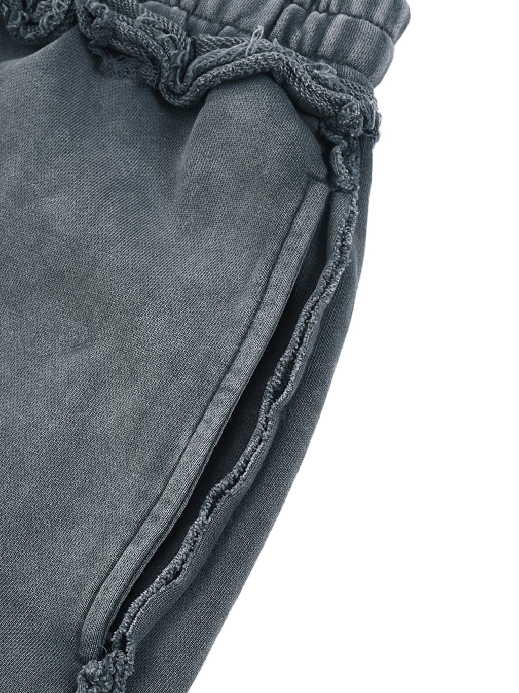 Convenient Chaos Mineral Wash Raw Edge Shorts