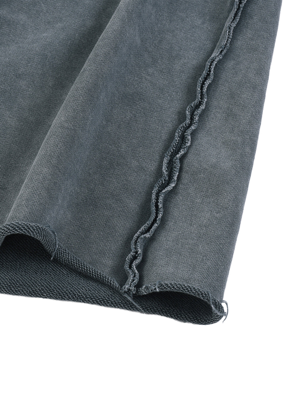 Convenient Chaos Mineral Wash Raw Edge Shorts