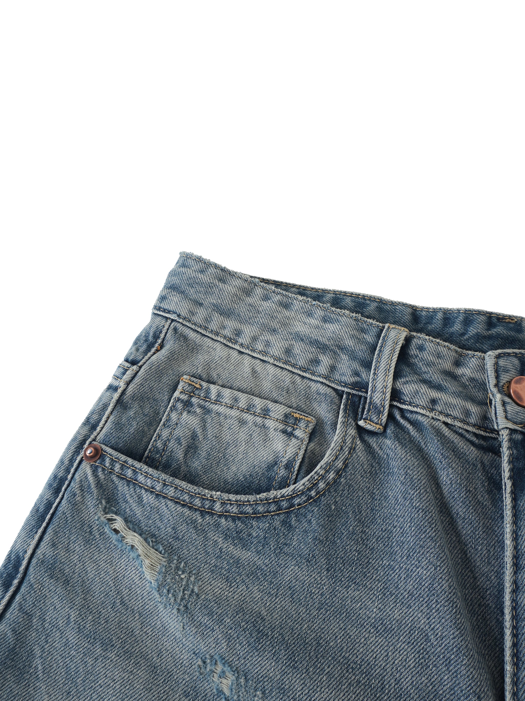 Hypnotic Raver Distressed Barrel Leg Jeans